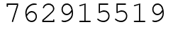 Число 762915519.
