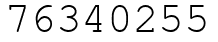 Число 76340255.