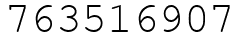 Число 763516907.