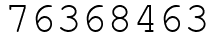 Число 76368463.