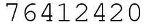 Число 76412420.
