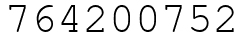 Число 764200752.