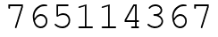 Число 765114367.