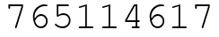 Число 765114617.