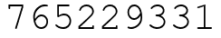 Число 765229331.