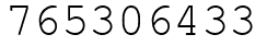 Число 765306433.
