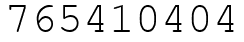 Число 765410404.