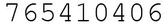 Число 765410406.