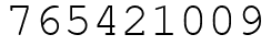 Число 765421009.
