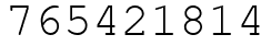 Число 765421814.