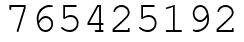 Число 765425192.