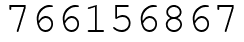 Число 766156867.