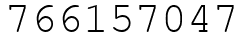 Число 766157047.