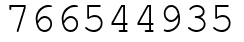 Число 766544935.