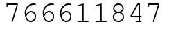 Число 766611847.
