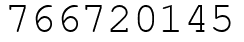 Число 766720145.