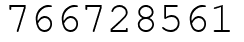Число 766728561.