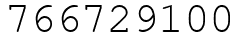 Число 766729100.