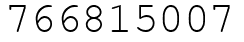 Число 766815007.