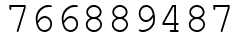 Число 766889487.