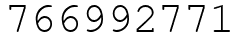Число 766992771.