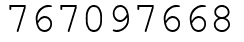 Число 767097668.