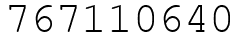Число 767110640.