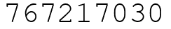 Число 767217030.