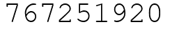Число 767251920.