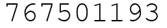 Число 767501193.