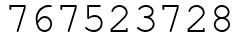 Число 767523728.