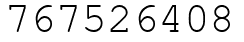 Число 767526408.