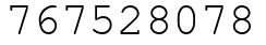 Число 767528078.
