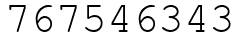 Число 767546343.