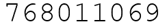 Число 768011069.