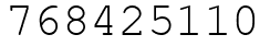 Число 768425110.