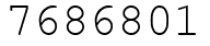Число 7686801.
