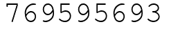 Число 769595693.