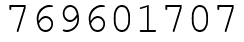 Число 769601707.