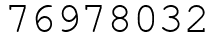 Число 76978032.