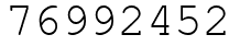 Число 76992452.