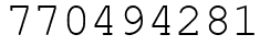 Число 770494281.