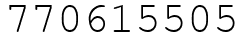 Число 770615505.