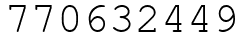 Число 770632449.