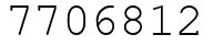 Число 7706812.