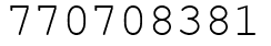 Число 770708381.