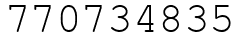 Число 770734835.