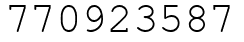 Число 770923587.