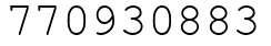 Число 770930883.