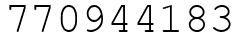 Число 770944183.